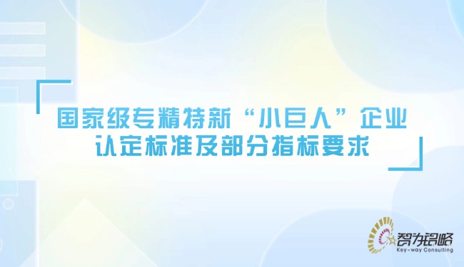 ***專精特新“小巨人”企業(yè)認(rèn)定標(biāo)準(zhǔn)及部分指標(biāo)要求